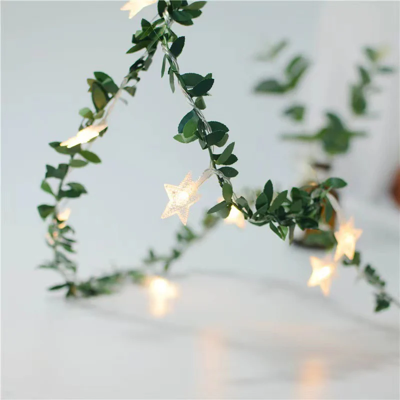 LED Light String Simulation Green Leaf Vine - Image 2