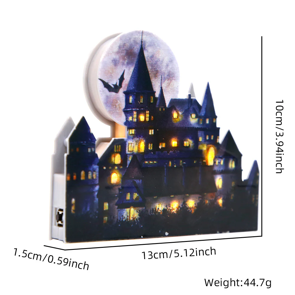 Luminous Halloween Haunted Mansion House LED Desktop Ornament Party Decoration - Image 4