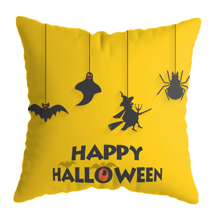 Halloween theme Linen Skull Throw Pillow Cover - Image 16