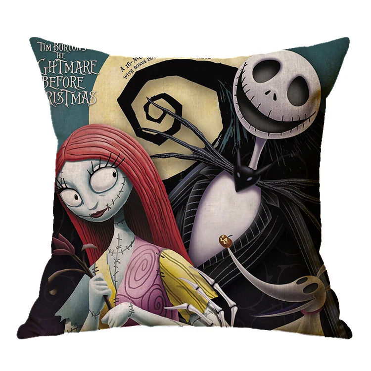 Halloween theme Linen Skull Throw Pillow Cover - Image 6
