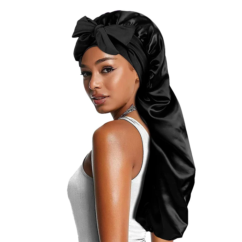 Long Bowknot Satin Bonnet - Image 10