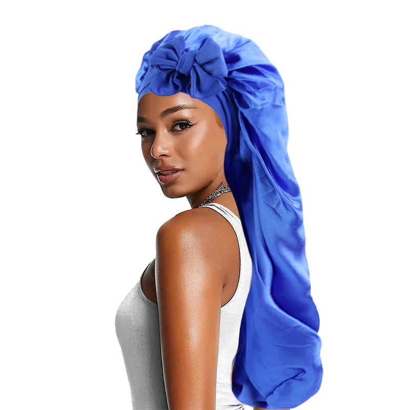 Long Bowknot Satin Bonnet - Image 4