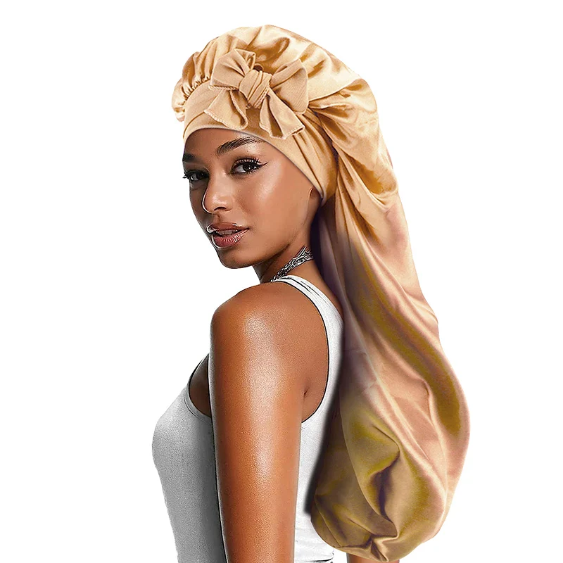 Long Bowknot Satin Bonnet - Image 9