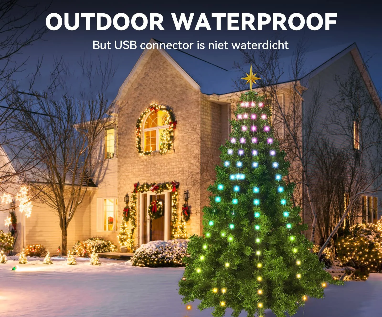 Magic Colour Christmas Tree APP Point Control Magic Colour Rubber-covered Wire Lights - Image 5