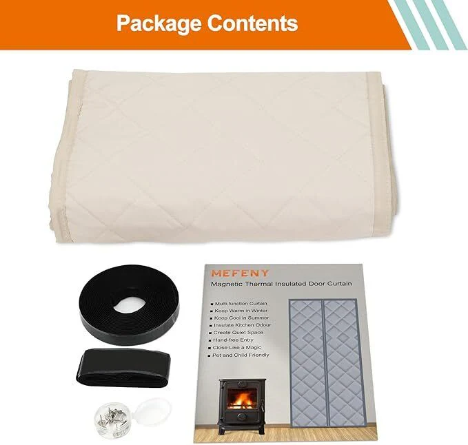 MEFENY Magnetic Thermal Insulated Door Curtain, 100X210Cm Thickened Weatherproof - Image 6