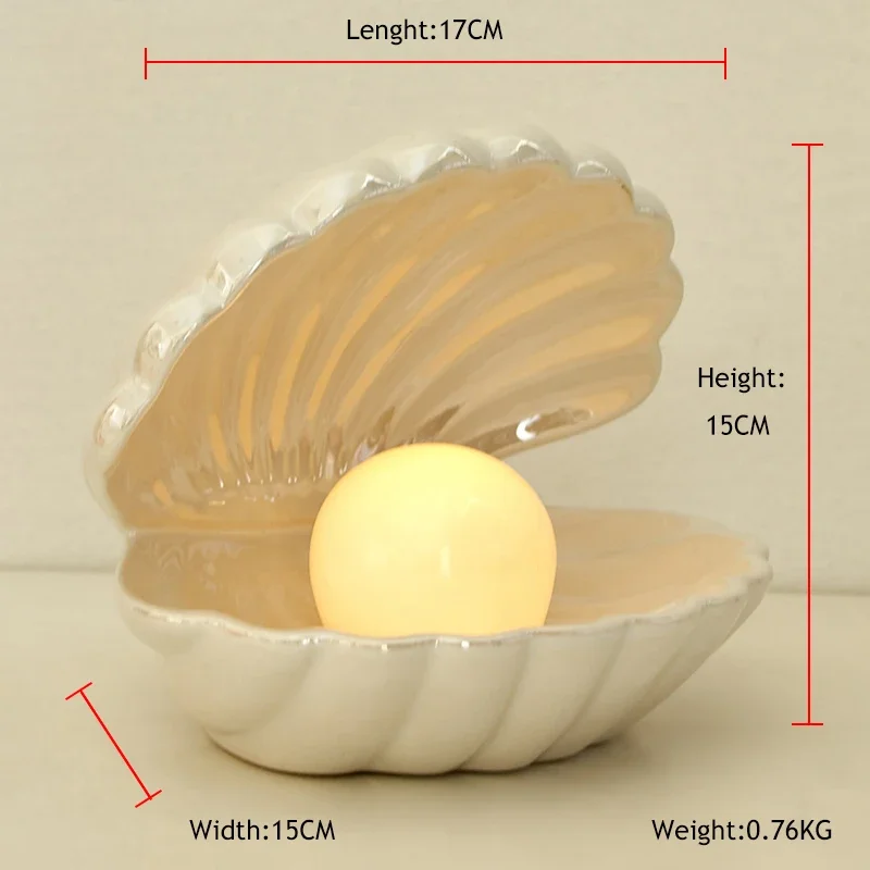 Mermaid Pearl Shell Night Glow Light - Image 7