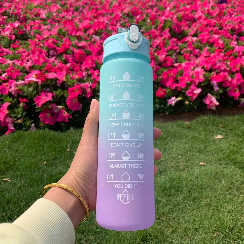 Motivational Sports Water Bottle with Time Marker - Image 10
