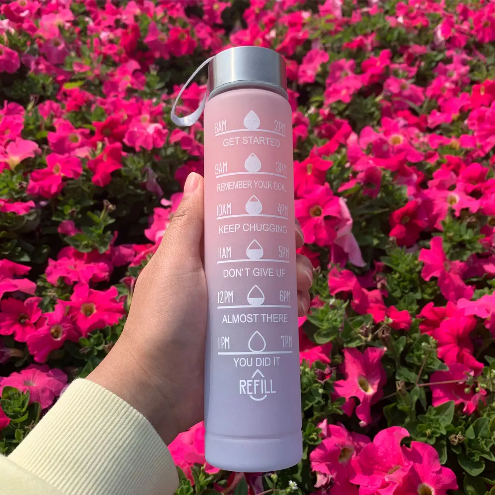 Motivational Sports Water Bottle with Time Marker - Image 17