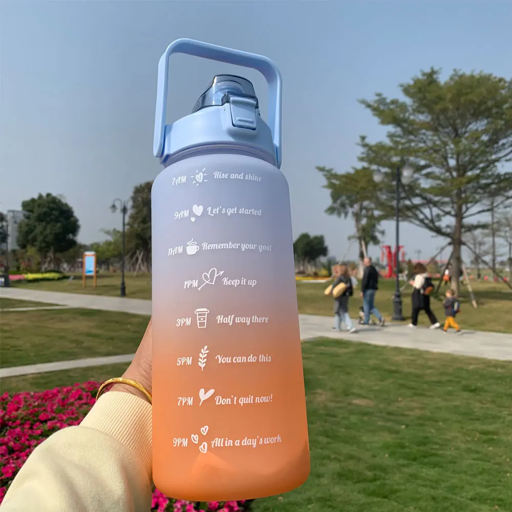 Motivational Sports Water Bottle with Time Marker - Image 21