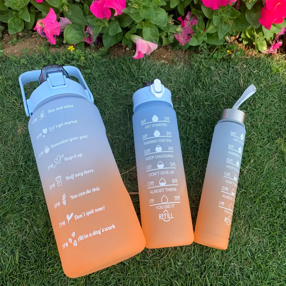 Motivational Sports Water Bottle with Time Marker - Image 25