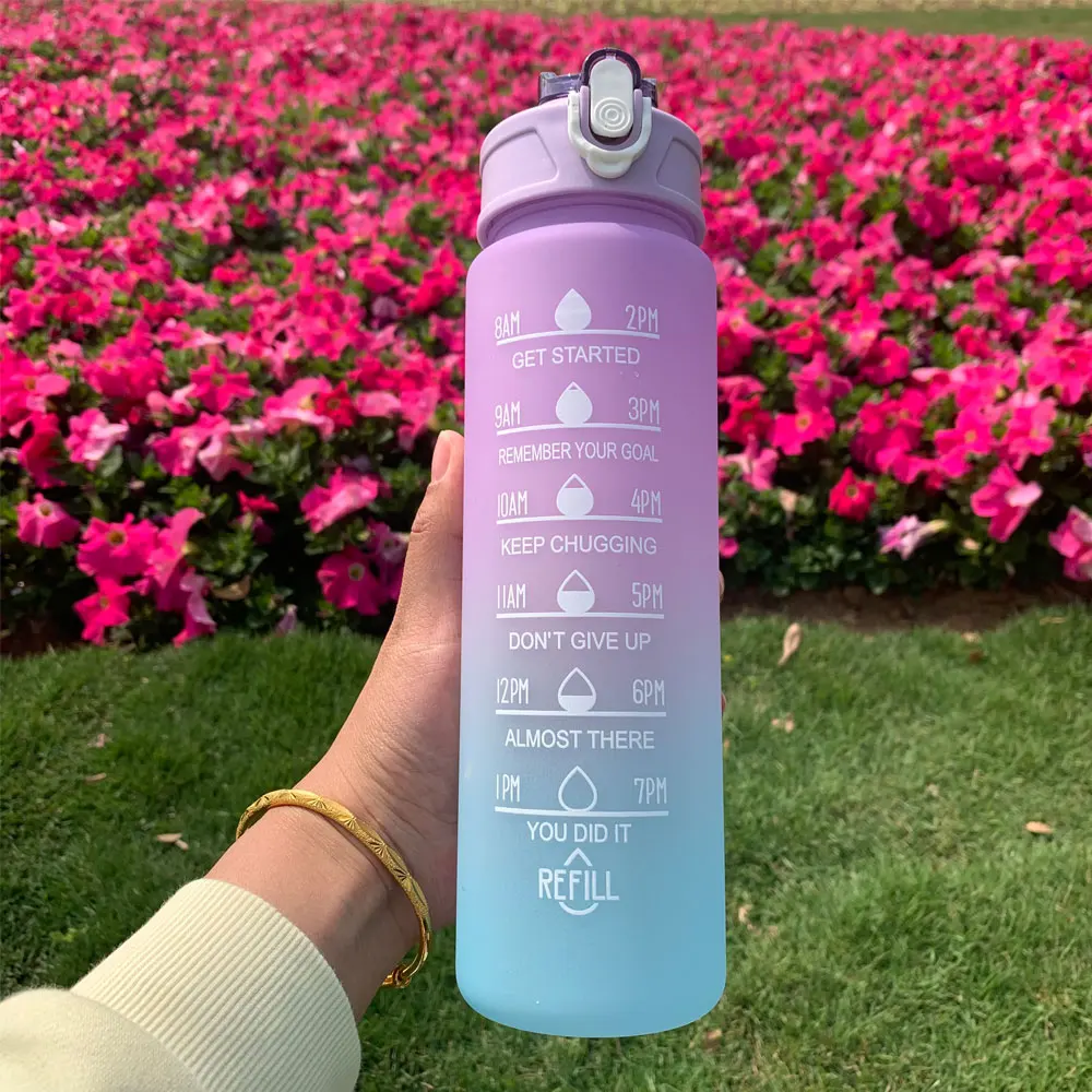 Motivational Sports Water Bottle with Time Marker - Image 5