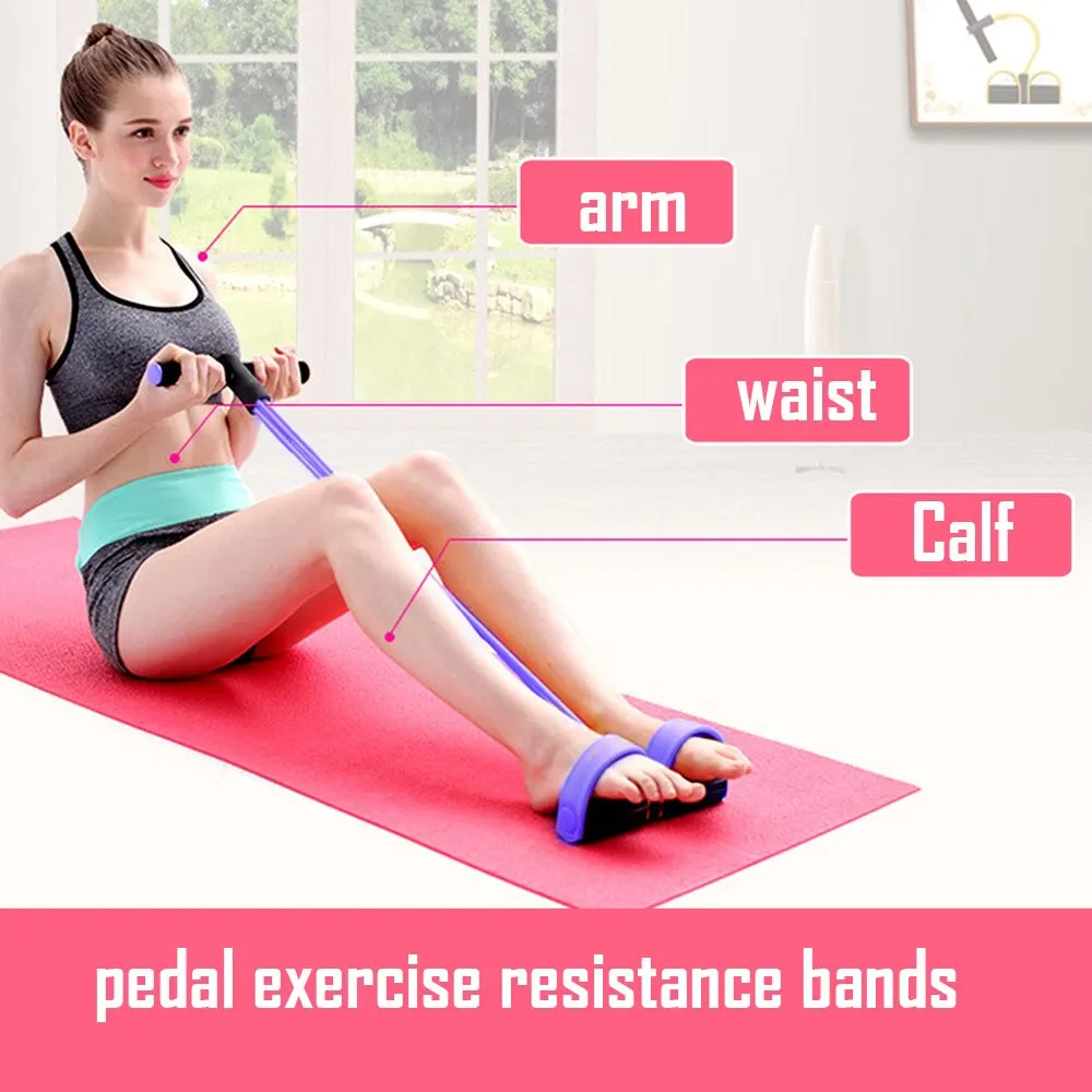Multi-Function Tension Rope Bands with 4-Tube Elastic Pedal Puller - Image 6