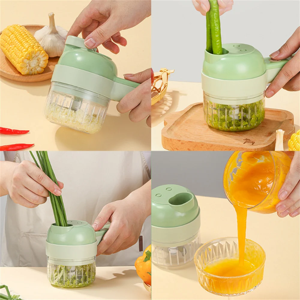 Multifunctional 4 In1 Electric Vegetable Cutter Slicer - Image 3