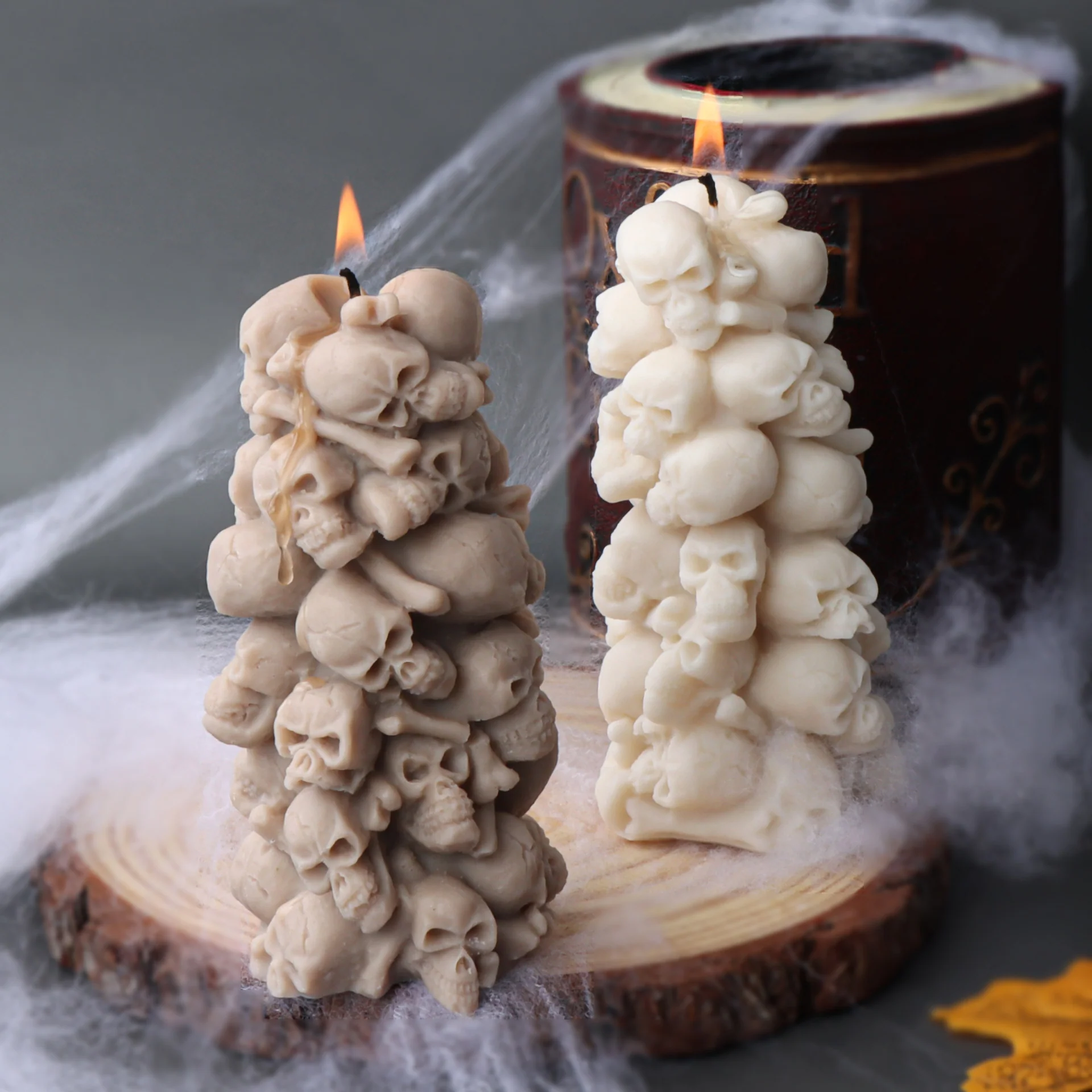 Handmade Embossed Skull Pylon-Type Silicone Candle Mould - Image 10