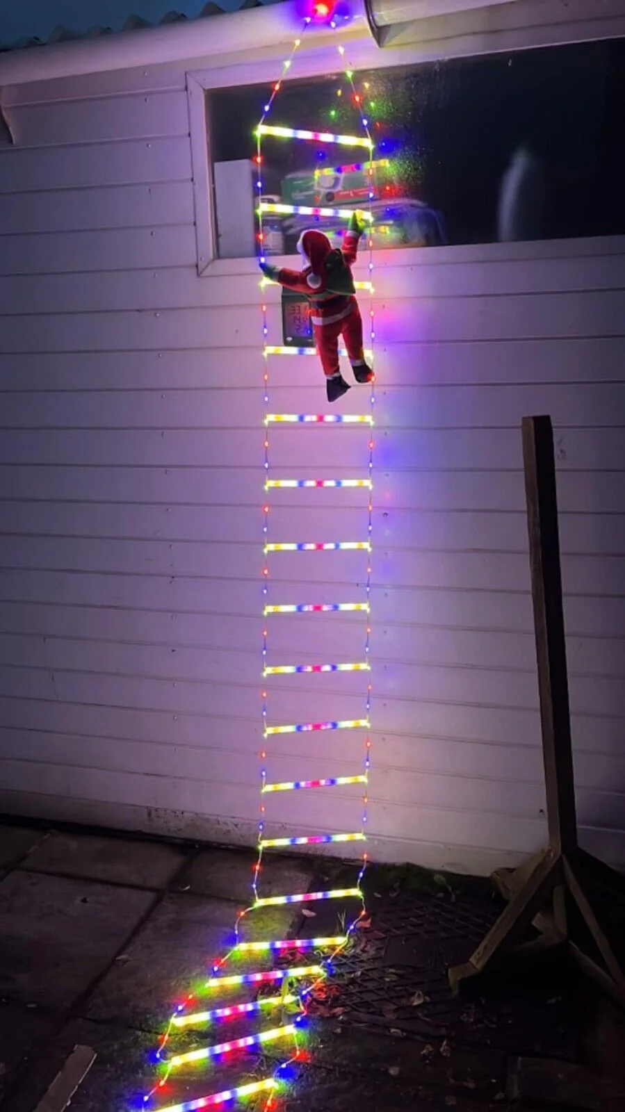 Nexvin 9.9Ft Ladder with Santa Claus LED Christmas Lights - Image 6