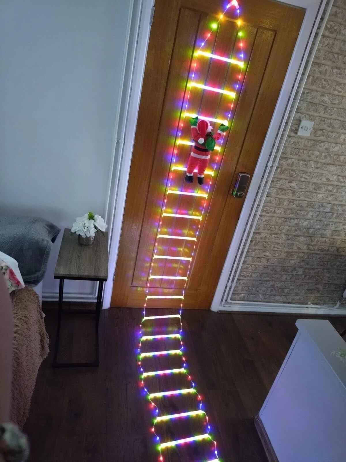 Nexvin 9.9Ft Ladder with Santa Claus LED Christmas Lights - Image 7