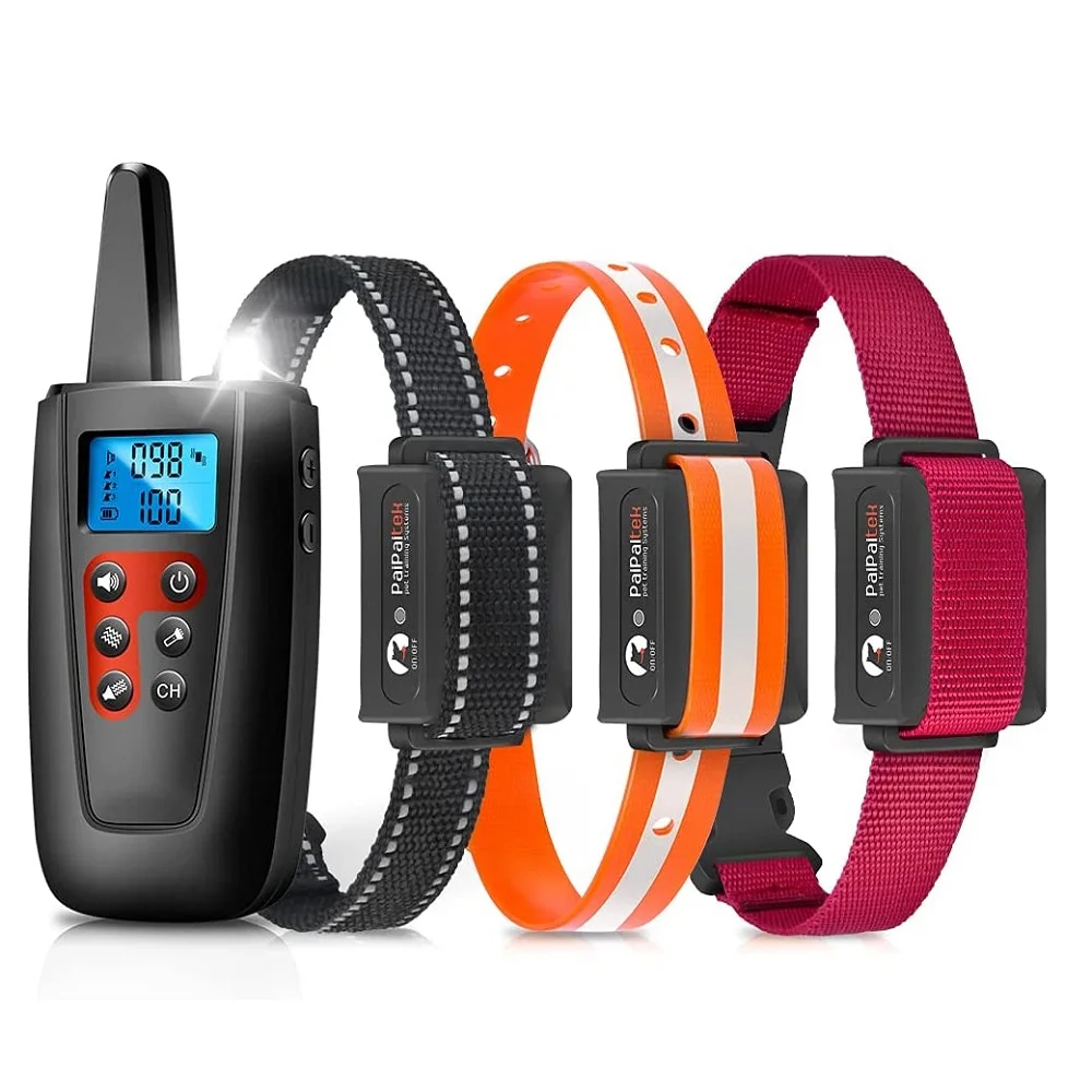 No Shock 3300ft Range Remote Dog Training Collar (3-Collar Pack) - Image 7