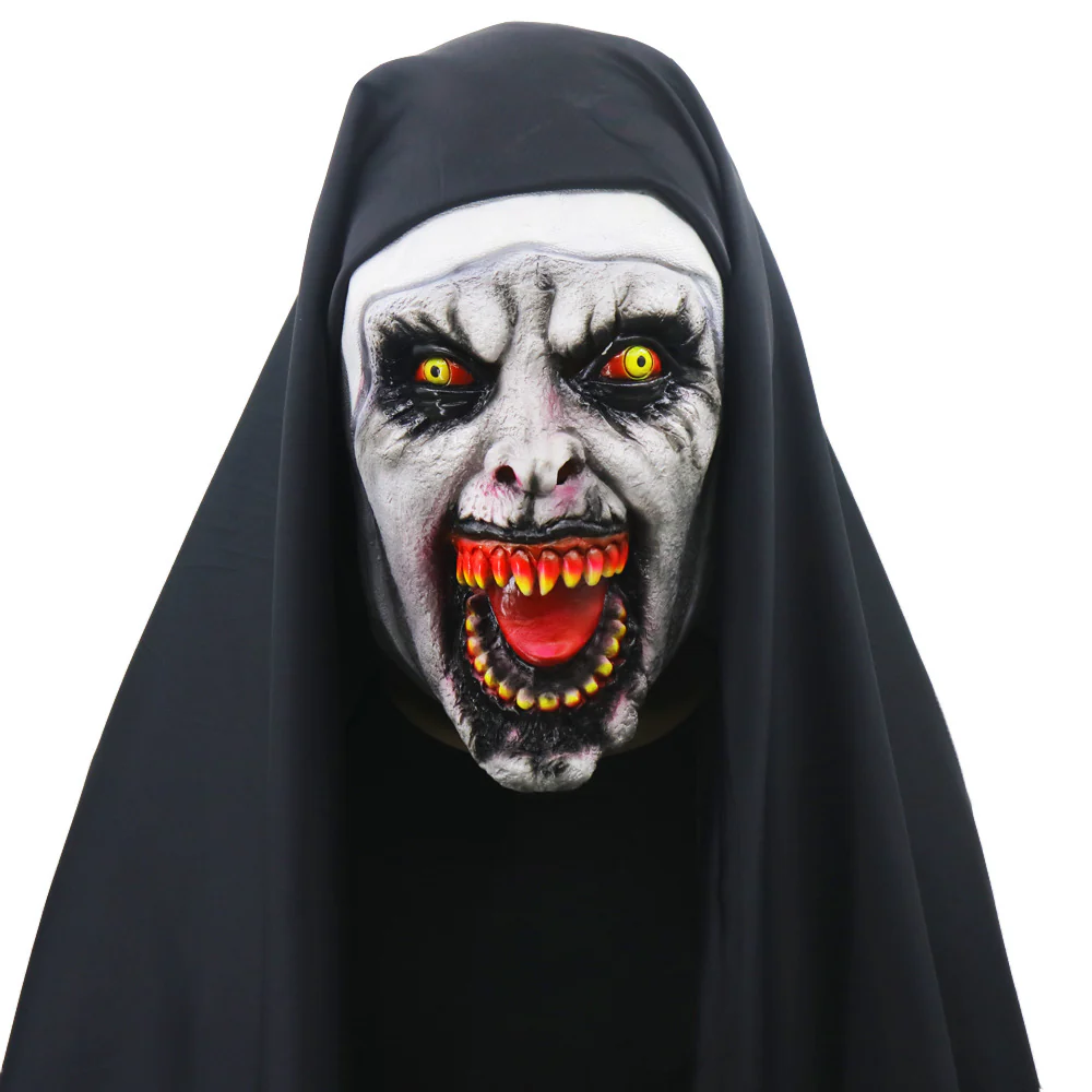 Nun Mask Halloween Ghost Horror Costume Played - Image 3