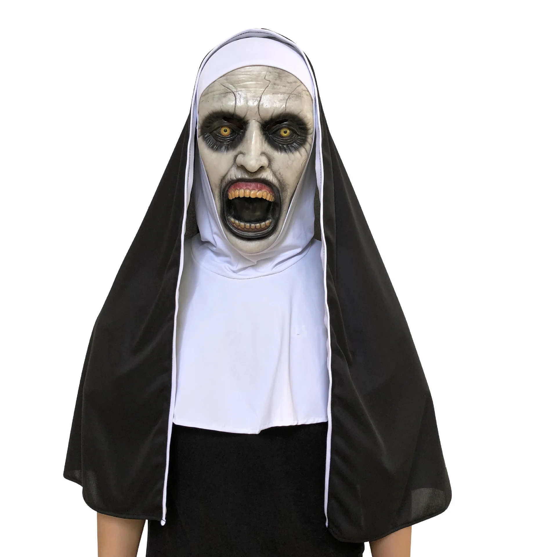 Nun Mask Halloween Ghost Horror Costume Played - Image 9