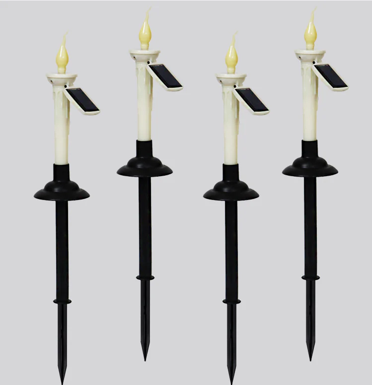 Outdoor Solar Candle LED Ground Lamp Garden Garden Decoration - Image 2