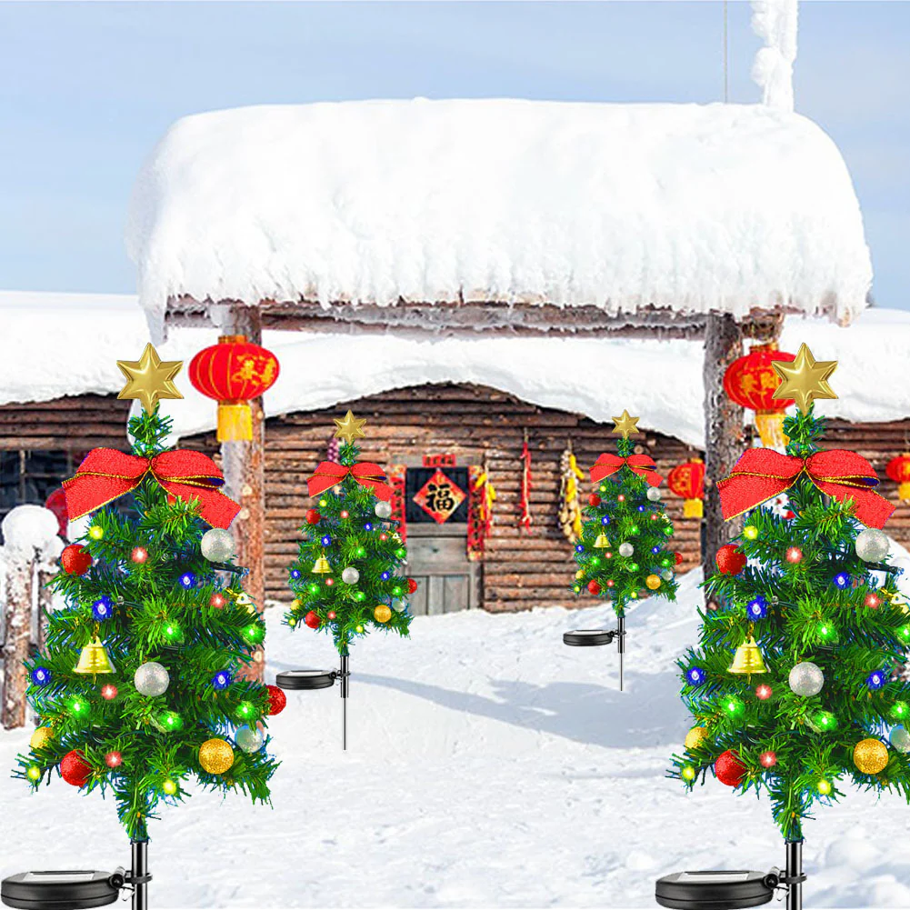Outdoor Solar Christmas Tree Ground Lighting Festival - Image 3