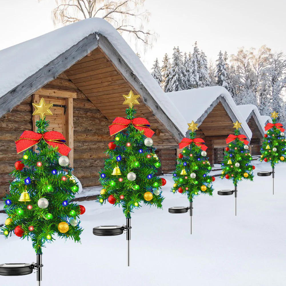 Outdoor Solar Christmas Tree Ground Lighting Festival - Image 4