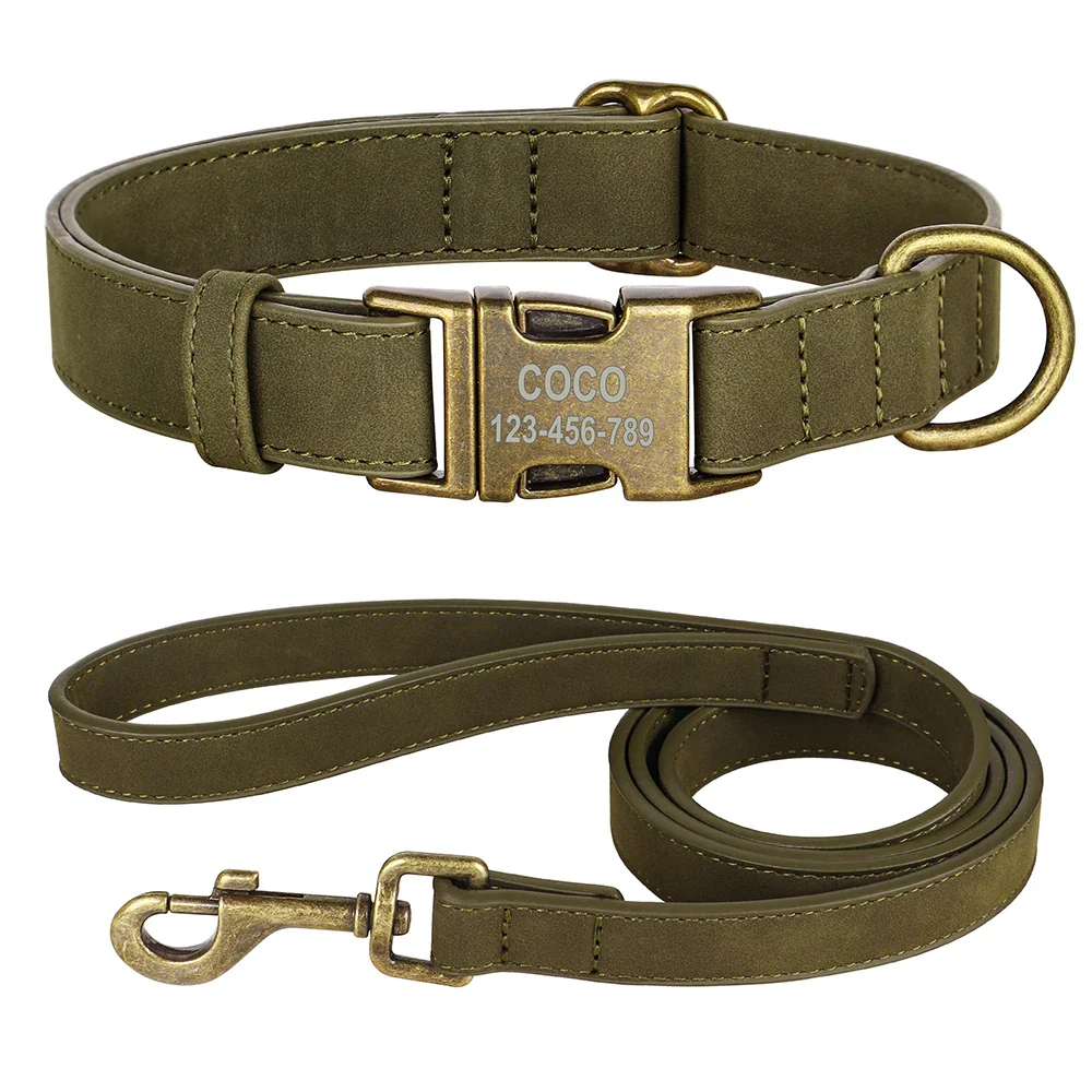 Personalised Leather Dog Collar and Lead Set - Image 11