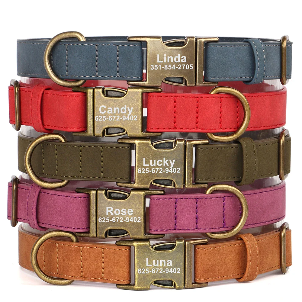 Personalised Leather Dog Collar and Lead Set - Image 2