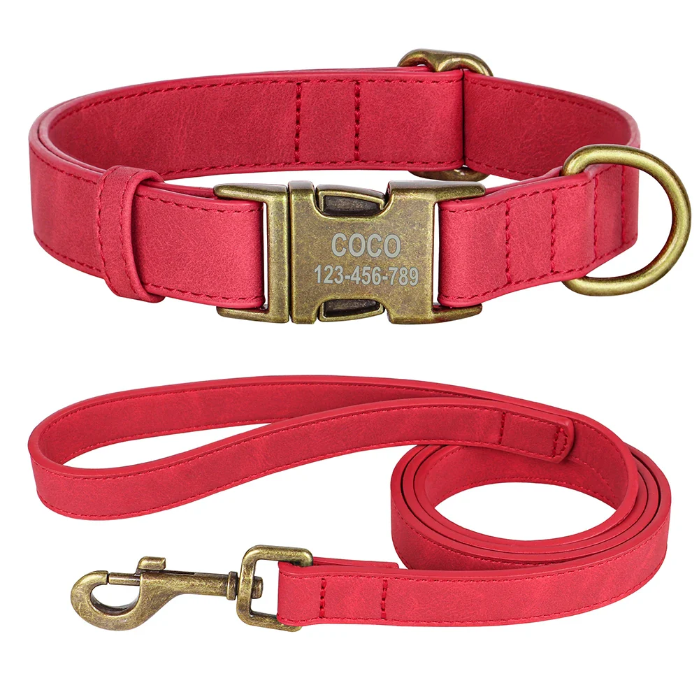 Personalised Leather Dog Collar and Lead Set - Image 7
