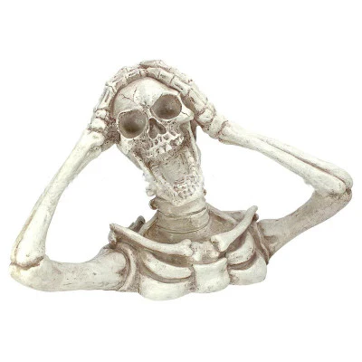 Screaming Skull Statue Garden Halloween Decoration - Image 3