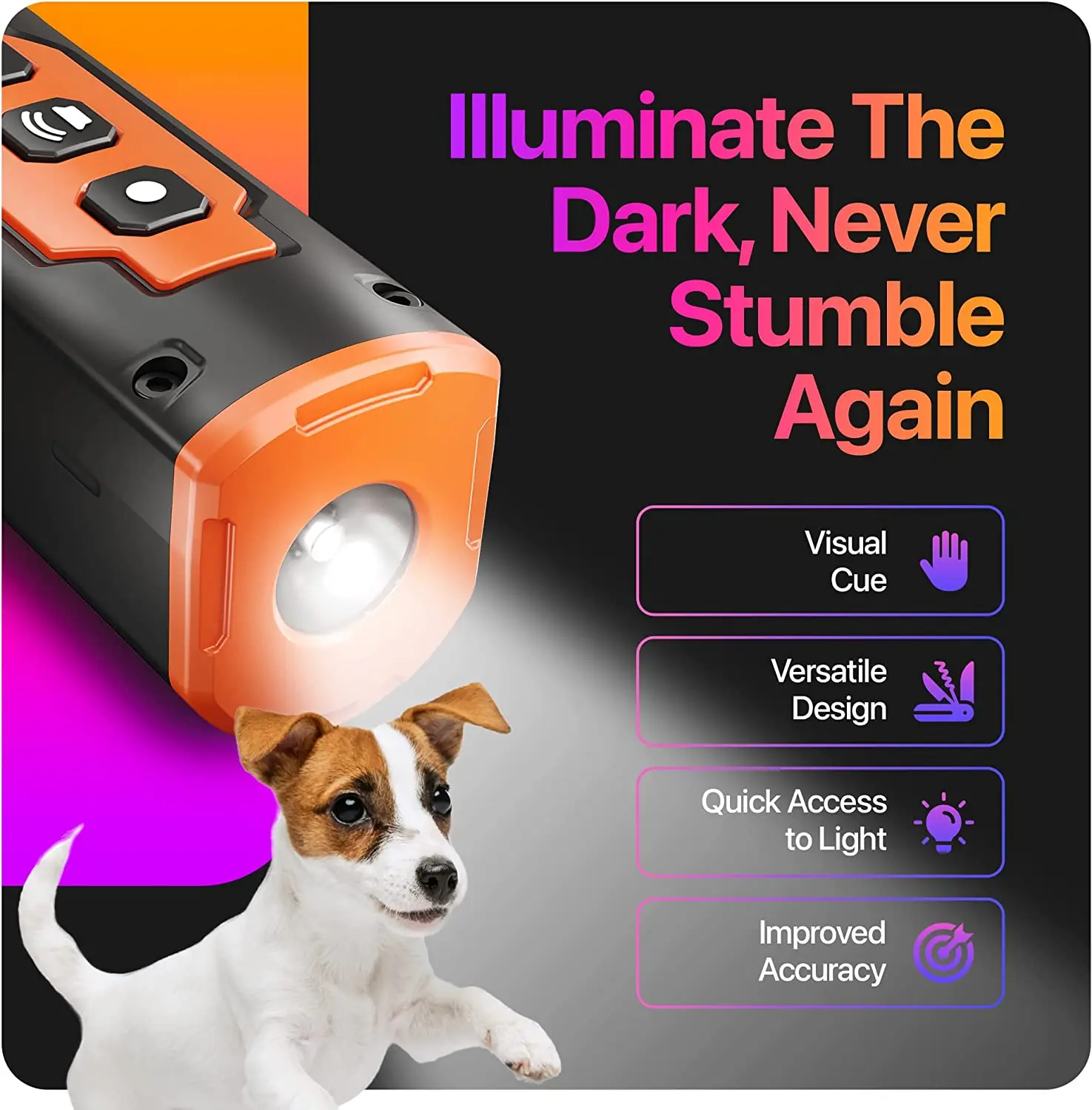 Pet Dog Ultrasonic Dog Training Device with LED Flashlight - Image 4