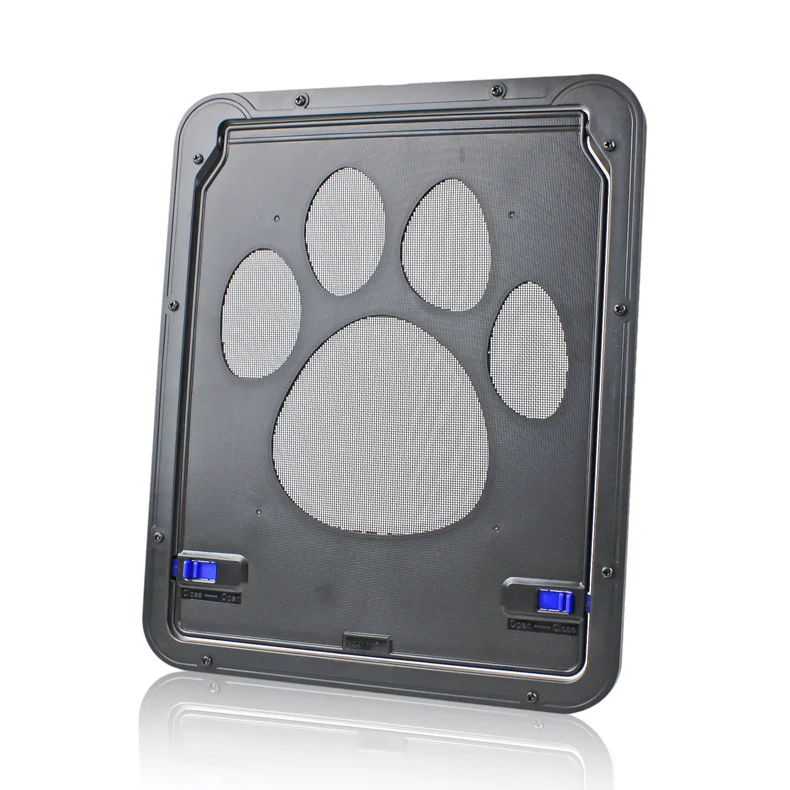 Pet Door Safety Lockable Magnetic Screen with Dog Paw Print Design - Image 7