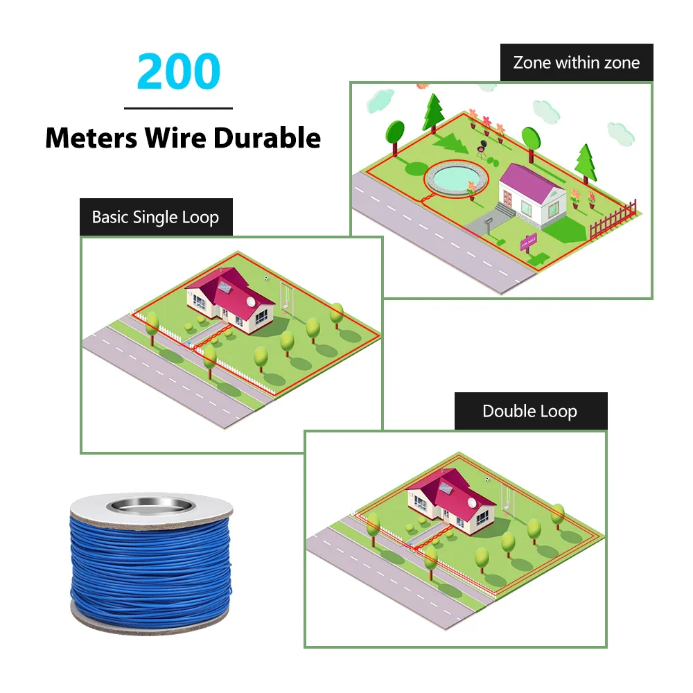 Pet Fence In-Ground Electric Dog Fence System with Waterproof Rechargeable Training Collar - Image 3