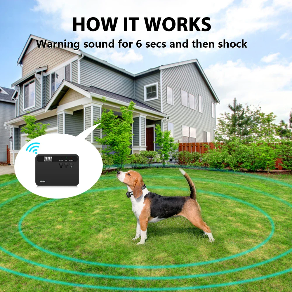 Pet Fence In-Ground Electric Dog Fence System with Waterproof Rechargeable Training Collar - Image 5
