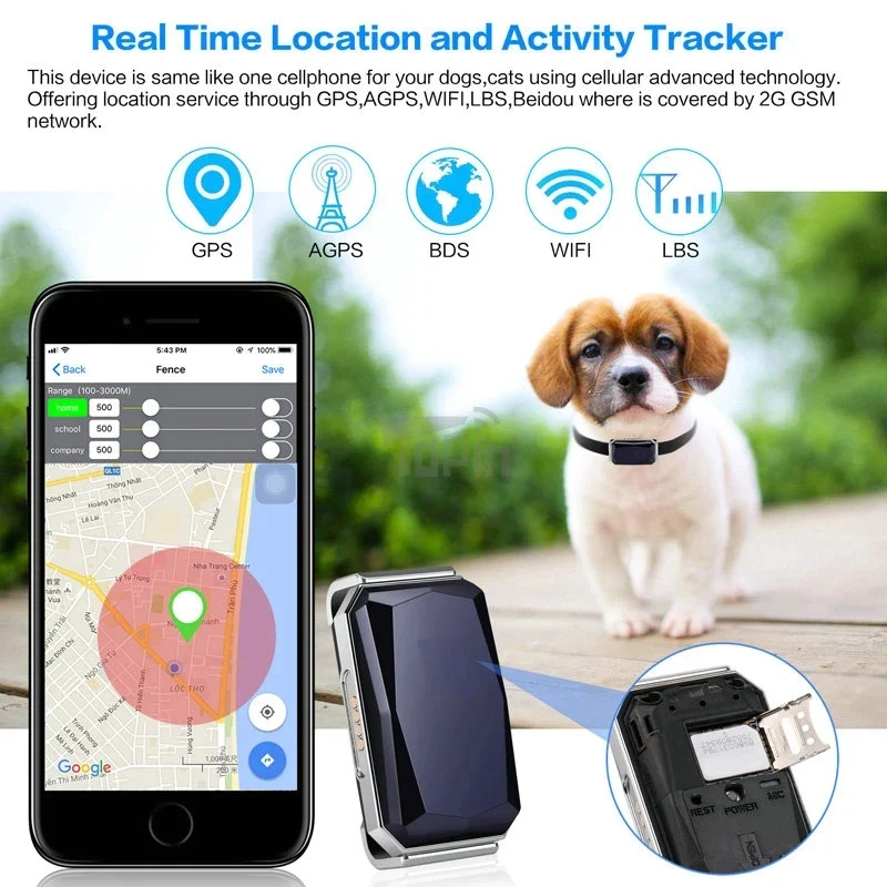 Pet GPS Locator Smart IP67 Waterproof Location Collar for Cats and Dogs - Image 3