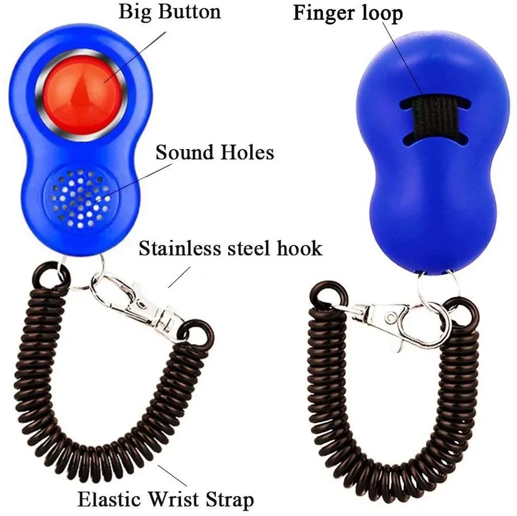Pet Training Clicker with Finger Loop and Wrist Band - Image 4
