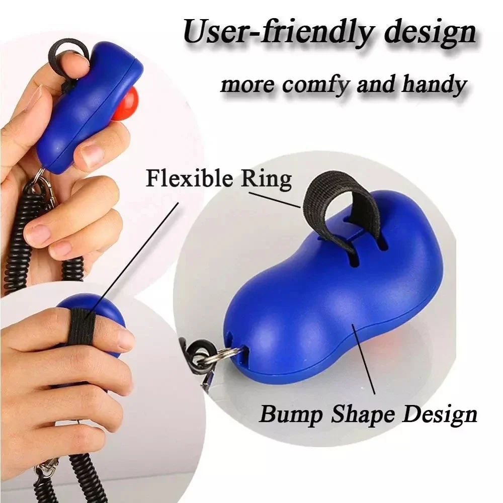 Pet Training Clicker with Finger Loop and Wrist Band - Image 5