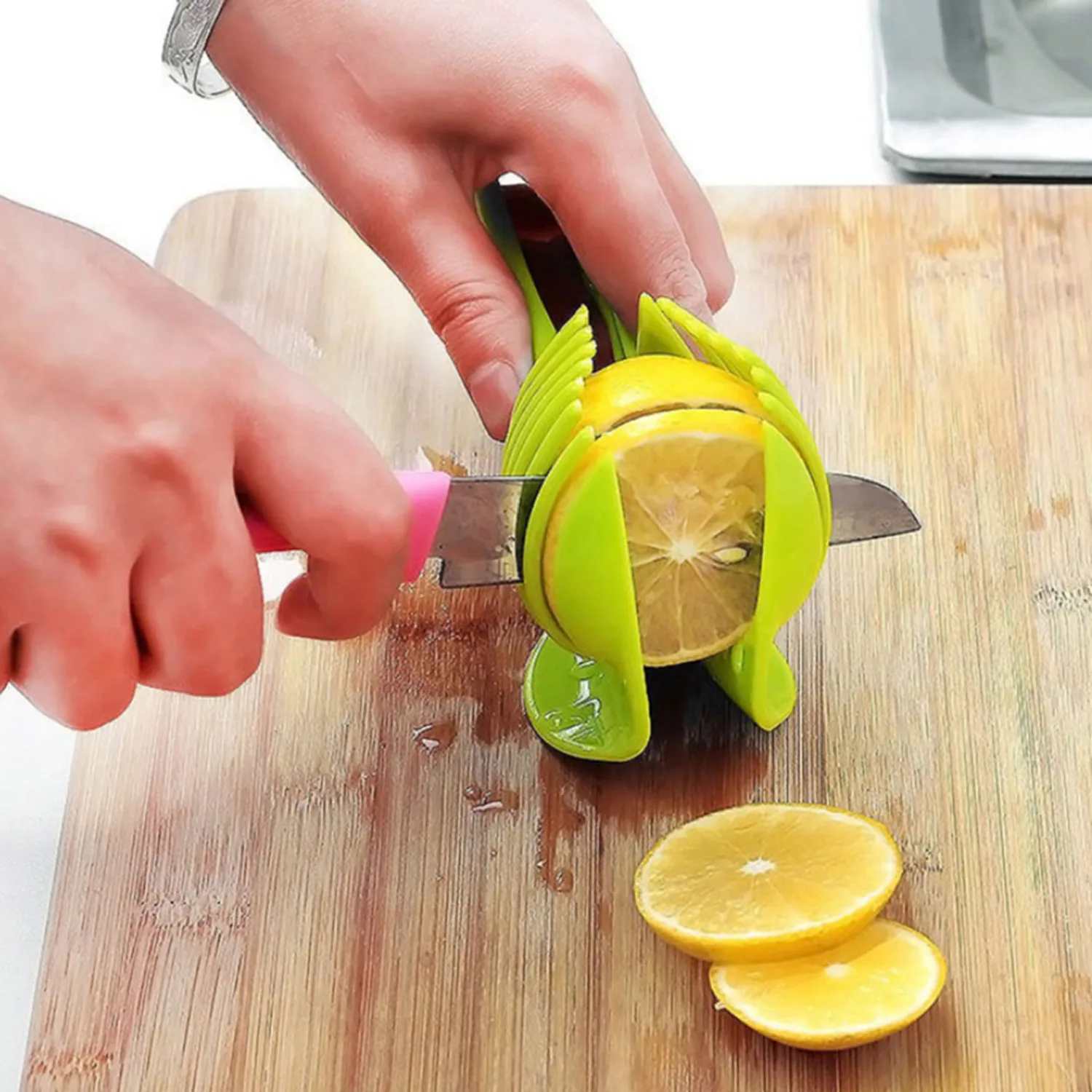 Plastic Kitchen Handheld Vegetable Slicer for Potato or Tomato - Image 3