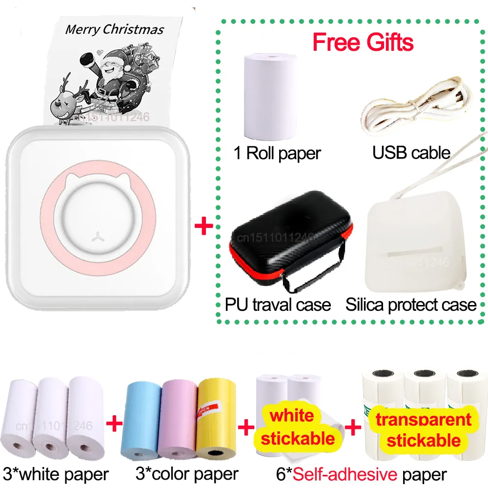 Pocket Thermal Printer – Bluetooth 200dpi with PU Travel Case - Image 2