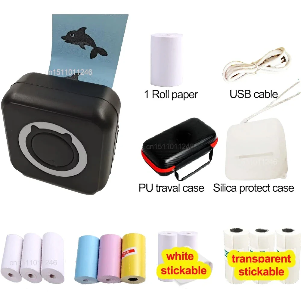 Pocket Thermal Printer – Bluetooth 200dpi with PU Travel Case - Image 8