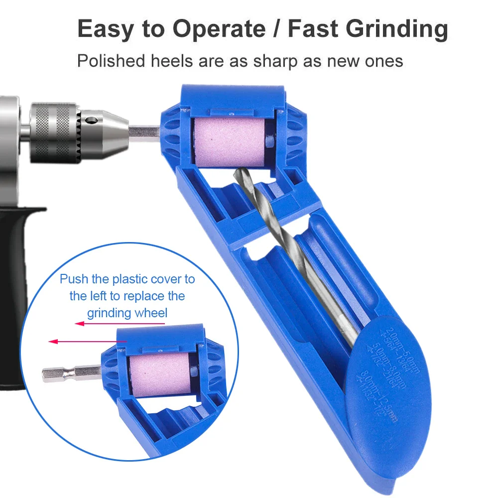 Portable Drill Bit Sharpener with Corundum Grinding Wheel - Image 2