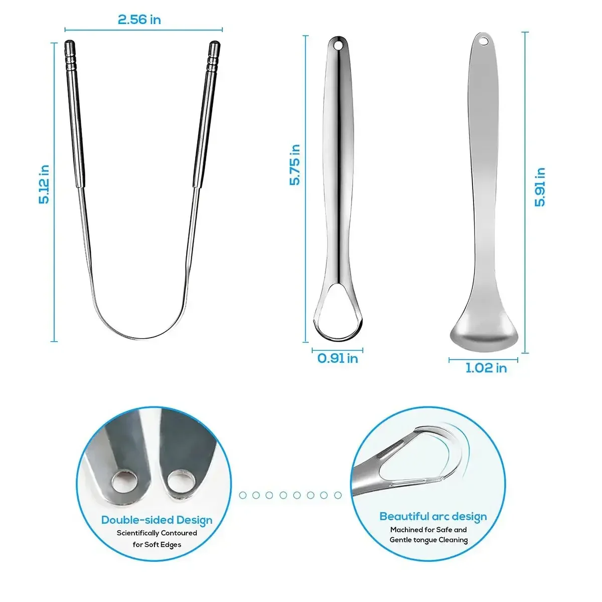 Premium Stainless Steel Tongue Scraper - Image 2