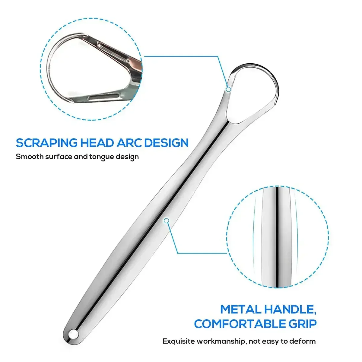 Premium Stainless Steel Tongue Scraper - Image 4
