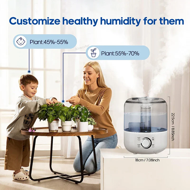 Professional 3L Air Humidifier with Remote Control Timer - Image 3