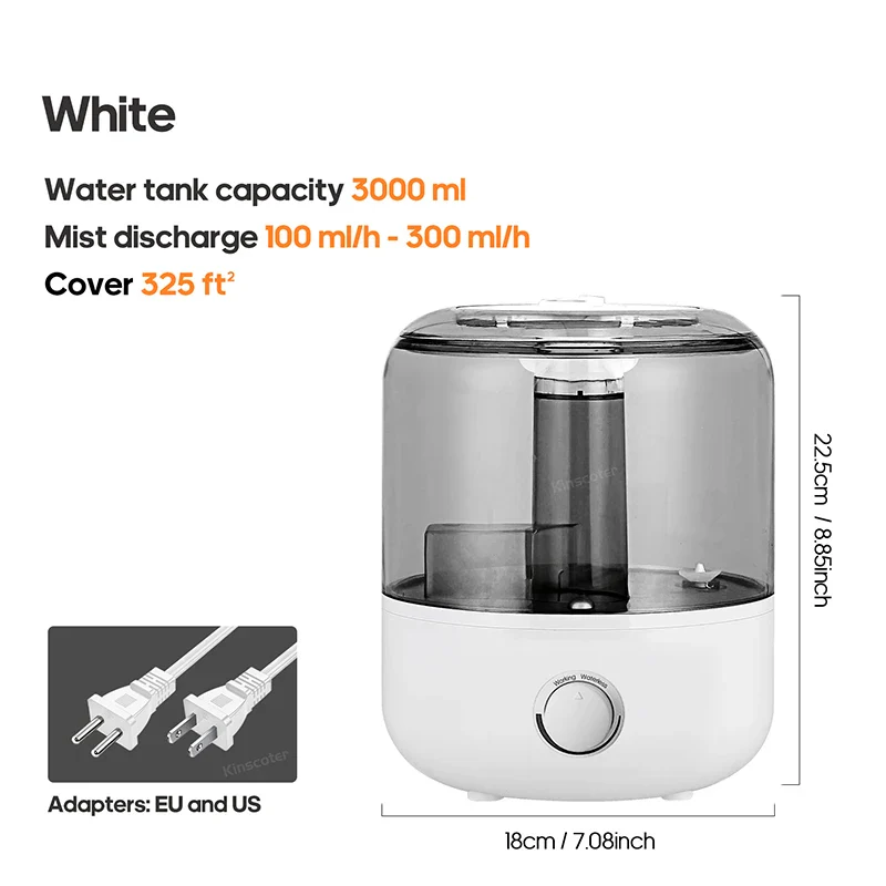 Professional 3L Air Humidifier with Remote Control Timer - Image 9