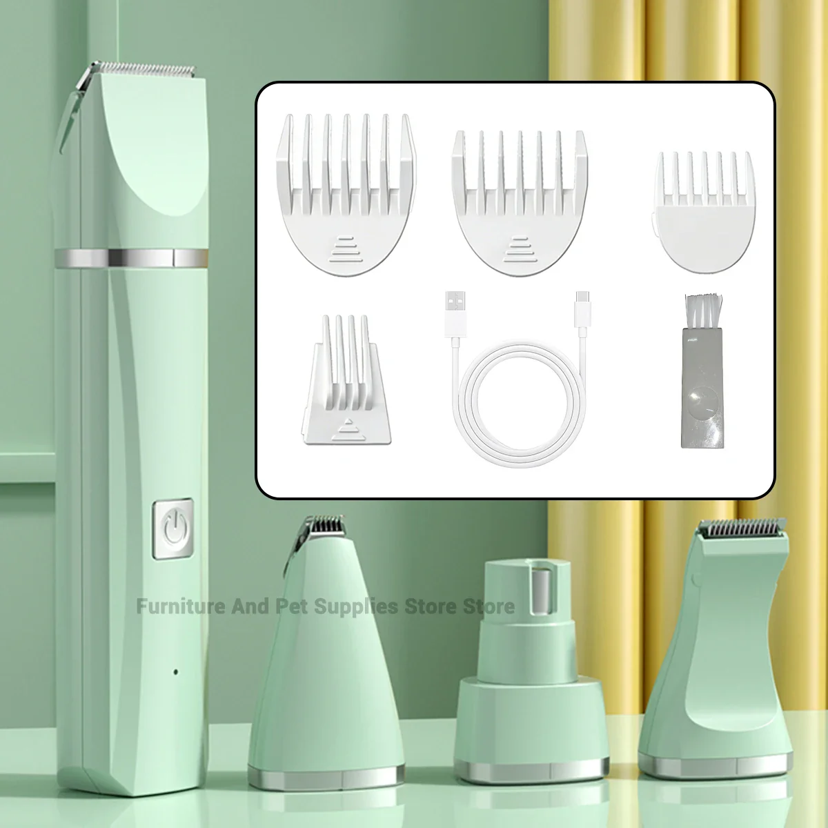 Professional 4-in-1 Electric Pet Grooming Kit - Image 7