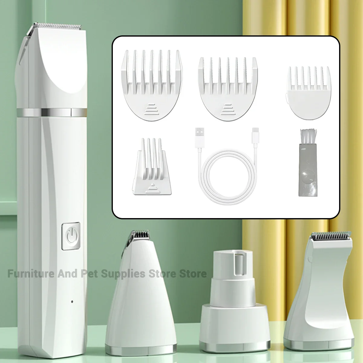 Professional 4-in-1 Electric Pet Grooming Kit - Image 8