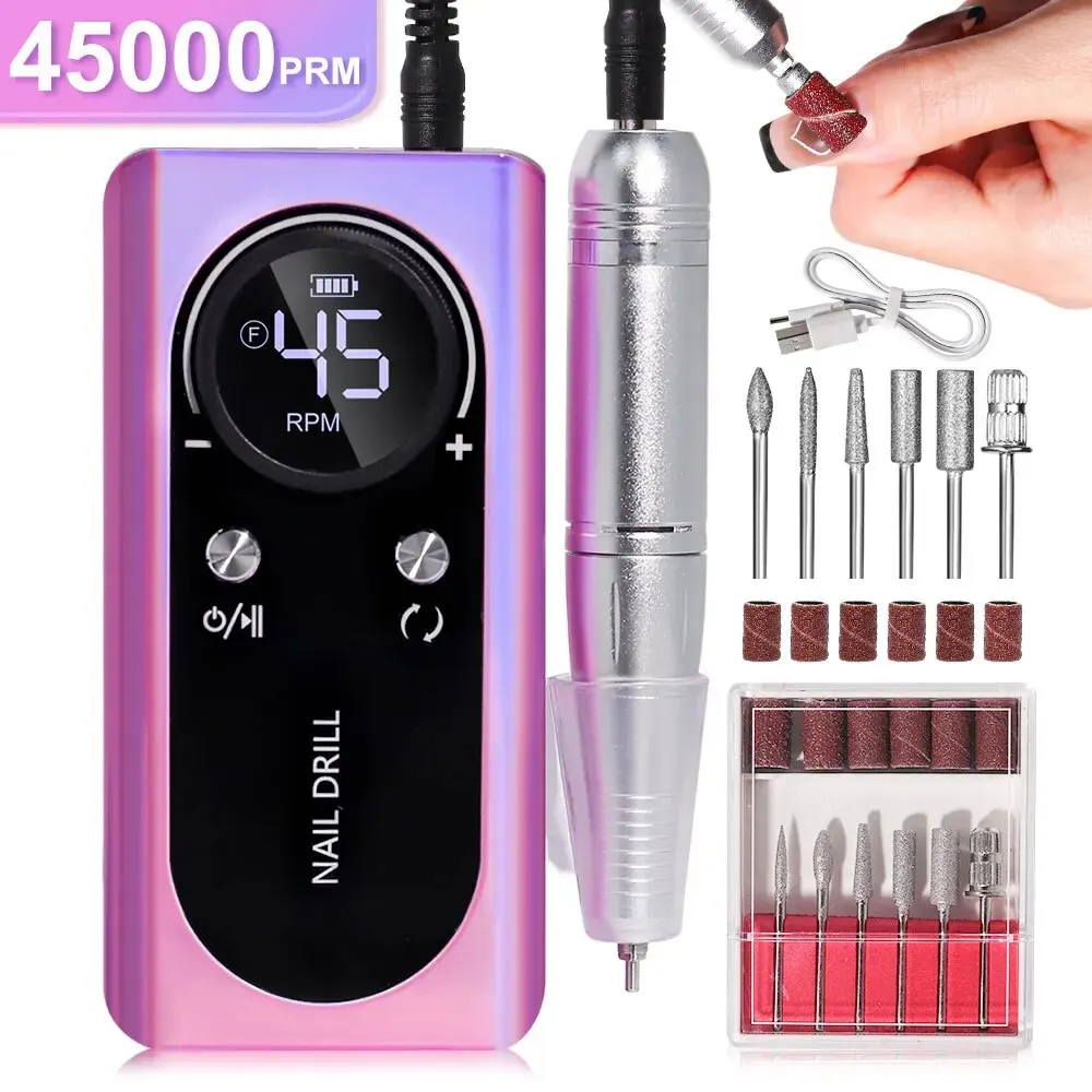 Professional 45,000RPM Electric Portable Nail Drill Machine - Image 7
