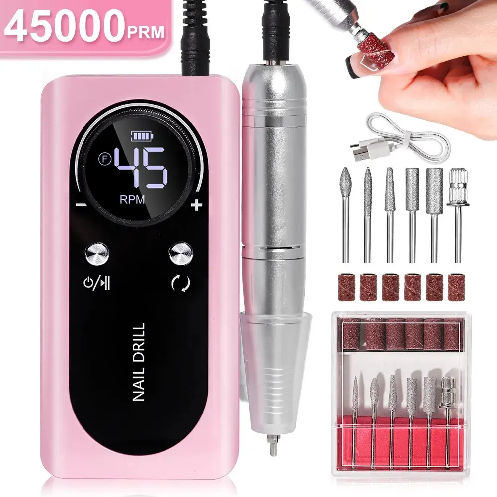 Professional 45,000RPM Electric Portable Nail Drill Machine - Image 8