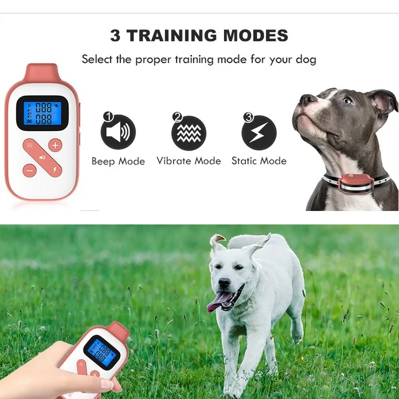 Professional Electric Dog Training Collar with 1000M Range - Image 4